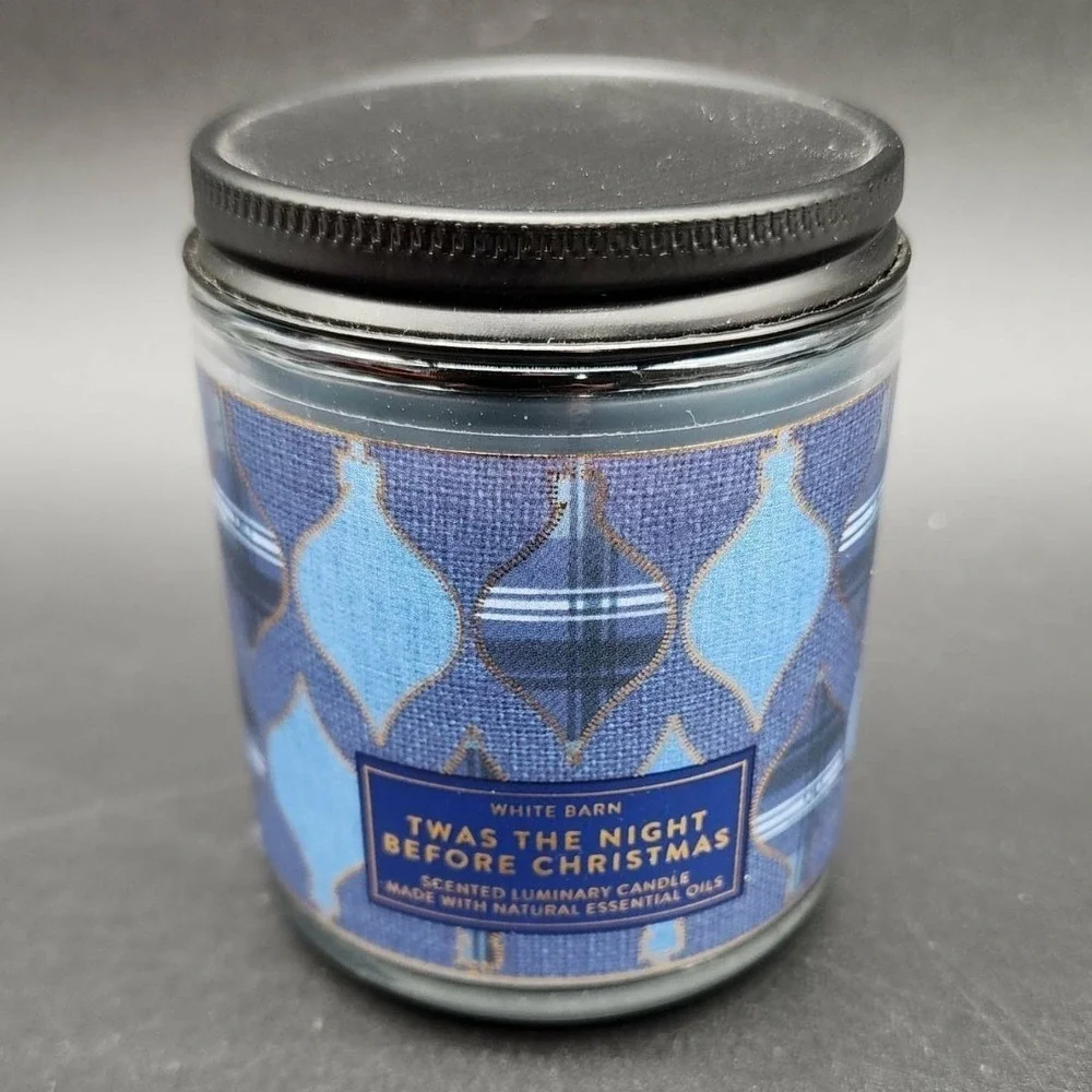 White‎ Barn Twas The Night Before Christmas Scented 7oz Single Wick Candle New